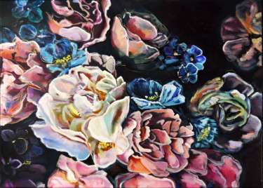Malarstwo zatytułowany „flower” autorstwa Jena Polak, Oryginalna praca, Olej
