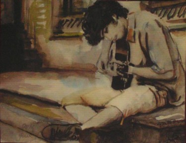 Malerei mit dem Titel "street music" von Jena Polak, Original-Kunstwerk