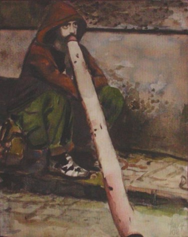 Malerei mit dem Titel "street music II" von Jena Polak, Original-Kunstwerk