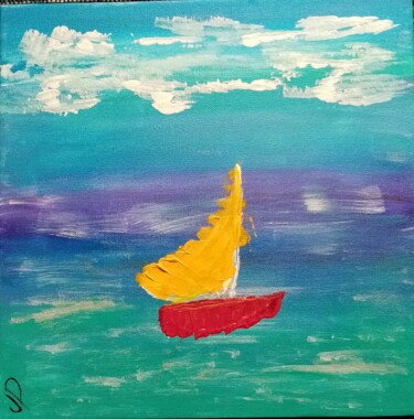 Pintura intitulada "O mar" por Jenifer Paprocki, Obras de arte originais, Acrílico