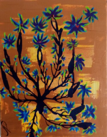 Malerei mit dem Titel "Cactus" von Jenifer Paprocki, Original-Kunstwerk, Acryl