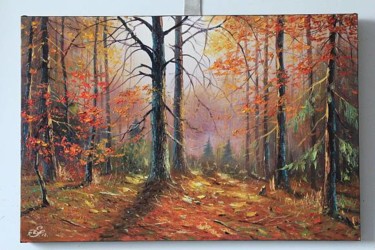Картина под названием "" Осенний лес "" - Jenius, Подлинное произведение искусства