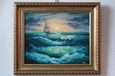 Картина под названием "" На море "" - Jenius, Подлинное произведение искусства