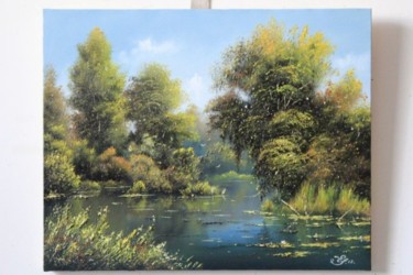 Картина под названием "" На реке Эльбузд "" - Jenius, Подлинное произведение искусства