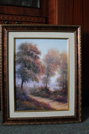 Картина под названием "" Тропинка в лесу "" - Jenius, Подлинное произведение искусства