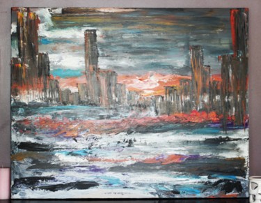 Painting titled "Apocalyptic New York" by Jenius, Original Artwork