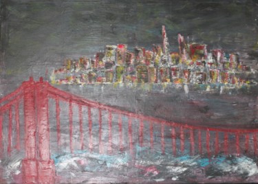 Painting titled "San Francisco" by Jenius, Original Artwork, Acrylic