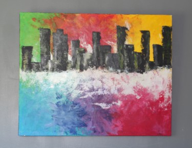 Painting titled "Rainbow" by Jenius, Original Artwork, Acrylic