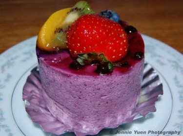 Photography titled "Blueberry Mousse Ca…" by Jennie Yuen, Original Artwork, Other