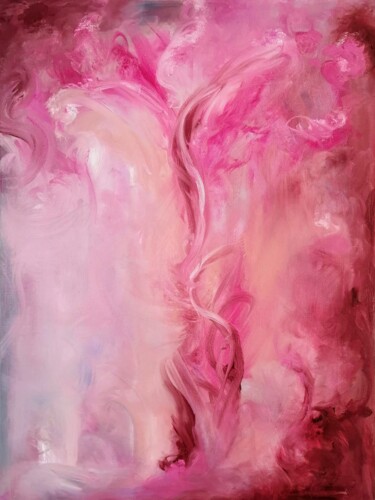 Painting titled "Wild orchid bloomin…" by Jennifer Baker, Original Artwork, Oil
