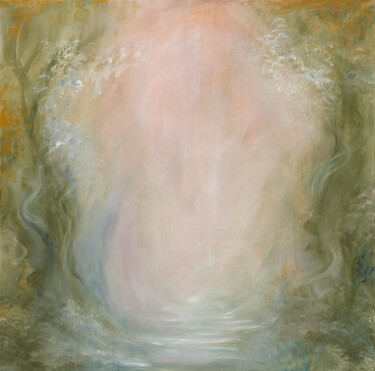 Картина под названием "Favola" - Jennifer Baker, Подлинное произведение искусства, Масло Установлен на Деревянная рама для н…