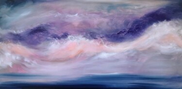 Картина под названием "I am every sea" - Jennifer Baker, Подлинное произведение искусства, Масло Установлен на Деревянная ра…