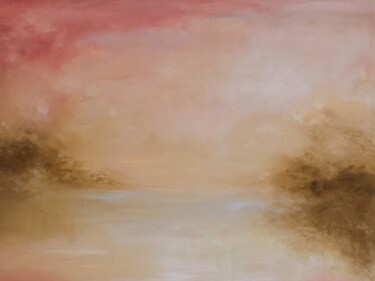 Painting titled "The light that only…" by Jennifer Baker, Original Artwork, Oil Mounted on Wood Stretcher frame