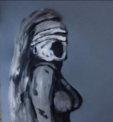 Peinture intitulée "Le cri" par Jennifer Bazile, Œuvre d'art originale, Acrylique