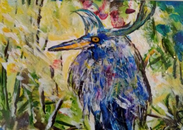 Malarstwo zatytułowany „Just blue” autorstwa Jennifer Croce, Oryginalna praca, Akwarela
