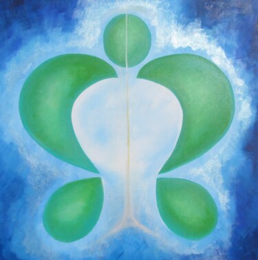 Картина под названием "Alignment Heart" - Jennifer Hannigan Green, Подлинное произведение искусства, Акрил