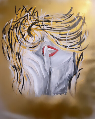 Malerei mit dem Titel "Chuttt" von Jennifer Jane, Original-Kunstwerk, Acryl