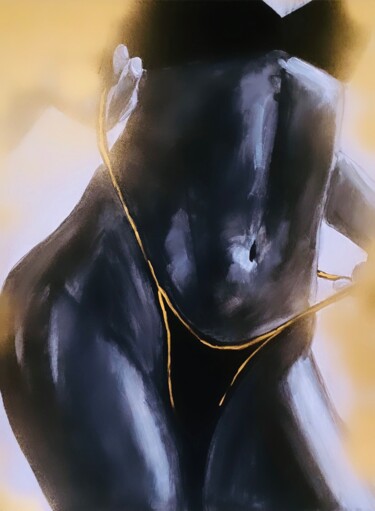 Painting titled "Miss bikini" by Jennifer Jane, Original Artwork, Acrylic