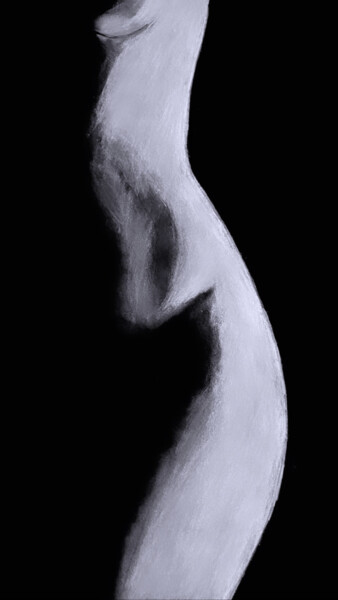 Рисунок под названием "Muse" - Jennifer Jane, Подлинное произведение искусства, Карандаш