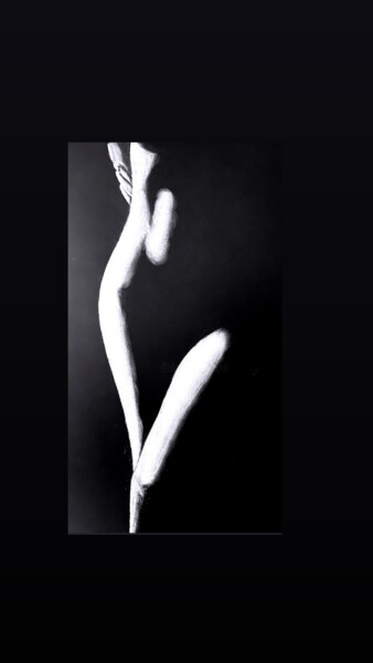 Σχέδιο με τίτλο "Sensual" από Jennifer Jane, Αυθεντικά έργα τέχνης, Κάρβουνο