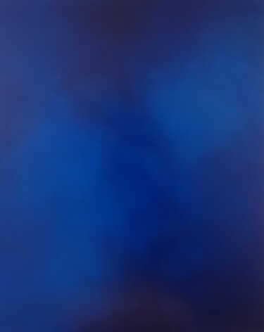 Painting titled "Isolated Blue" by Jennifer Morris, Original Artwork, Acrylic Mounted on Wood Stretcher frame