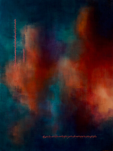 Картина под названием "Patches" - Jennifer Morris, Подлинное произведение искусства, Акрил Установлен на Деревянная рама для…
