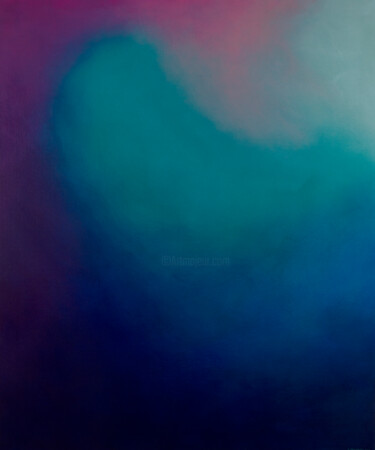 Картина под названием "Wave (Wave 1)" - Jennifer Morris, Подлинное произведение искусства, Акрил Установлен на Деревянная ра…