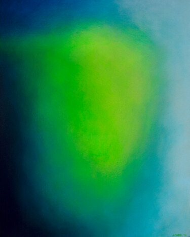 Painting titled "Algae Soup" by Jennifer Morris, Original Artwork, Acrylic Mounted on Wood Stretcher frame