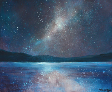 Pittura intitolato "Lost Among The Stars" da Jennifer Taylor, Opera d'arte originale, Olio