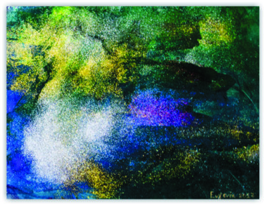 Картина под названием "Galactic Clouds - A…" - Jenny Donta, Подлинное произведение искусства, Акрил