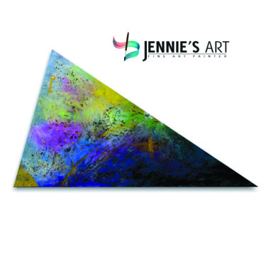 Painting titled "Stars - Abstract, A…" by Jenny Donta, Original Artwork, Acrylic