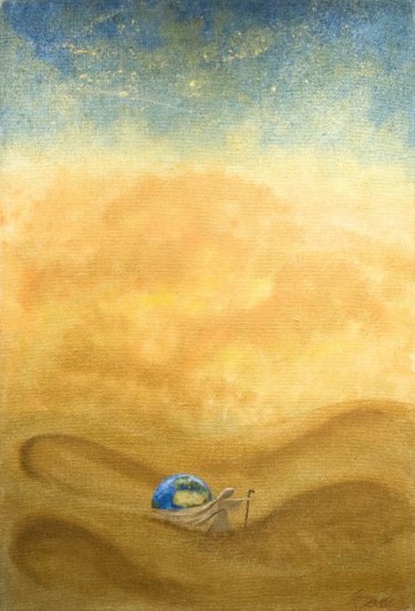 Pittura intitolato "Il viandante" da Jenny D Alessio, Opera d'arte originale