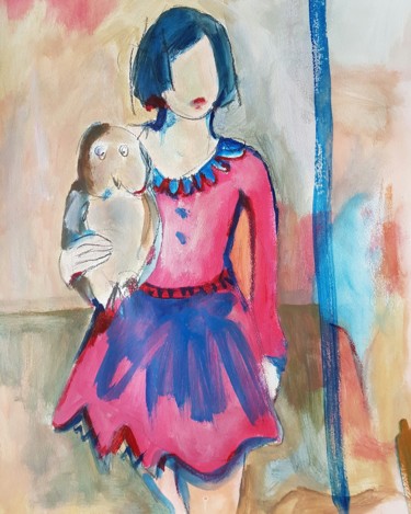 Malerei mit dem Titel "Un jour je serai en…" von Jenny Darrot, Original-Kunstwerk, Acryl