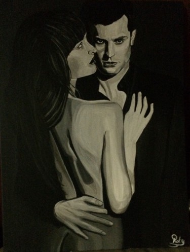 Painting titled "50 Shades darker" by Jennylee Roty, Original Artwork