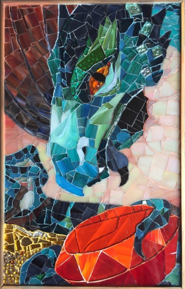Ambacht getiteld "Dragon Gem" door Jenny Van Der Ree, Origineel Kunstwerk, Huisdecoratie