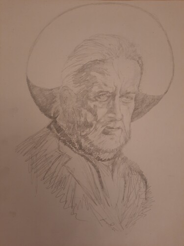 Drawing titled "St. John Lord" by Jenő Dienes, Original Artwork, Graphite