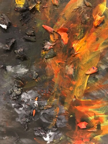Malarstwo zatytułowany „Feuer” autorstwa Jenő Dienes, Oryginalna praca, Akryl Zamontowany na artwork_cat.