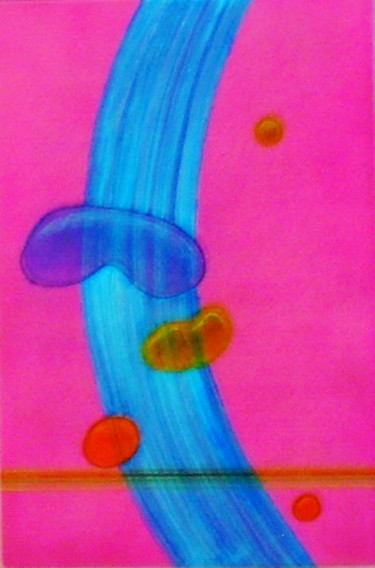 Peinture intitulée "bulles" par Jens, Œuvre d'art originale, Laque Monté sur Panneau de bois