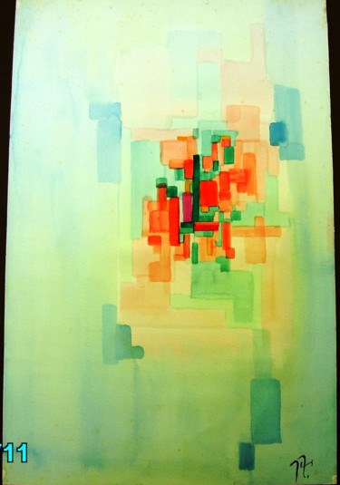 Peinture intitulée "impression 2" par Jens, Œuvre d'art originale, Aquarelle
