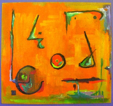 Peinture intitulée "21-miro, tanguy, et…" par Jens, Œuvre d'art originale, Huile