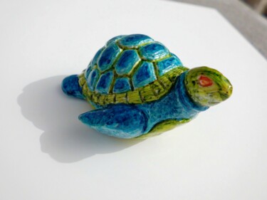 Sculpture titled "Tortue 1" by Jens, Original Artwork, Lacquer