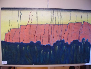 Peinture intitulée "falaise" par Jens, Œuvre d'art originale