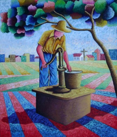 Pintura intitulada "Progresso" por Jerci Maccari, Obras de arte originais, Óleo