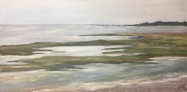 Painting titled "View to Megs Point" by Joan Reilly, Original Artwork, Acrylic