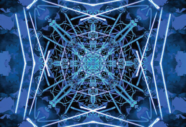 Digitale Kunst mit dem Titel "Cristal d'Hiver" von Jérémie Battaglia, Original-Kunstwerk, Digitale Malerei