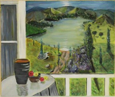 Painting titled "Les pommes du lac" by Jérémy Bonnefoy, Original Artwork, Acrylic