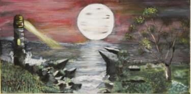 Schilderij getiteld "instant de lune" door Jérémy Bonnefoy, Origineel Kunstwerk, Acryl