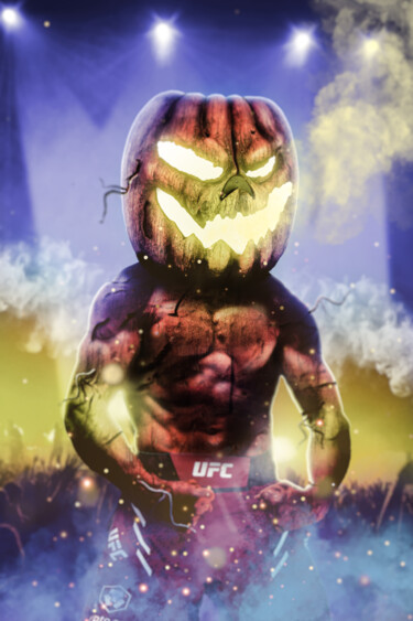 Arte digital titulada "Pumpkin boy" por Jeremy Bourgois (Nyssop design), Obra de arte original, Foto-montaje