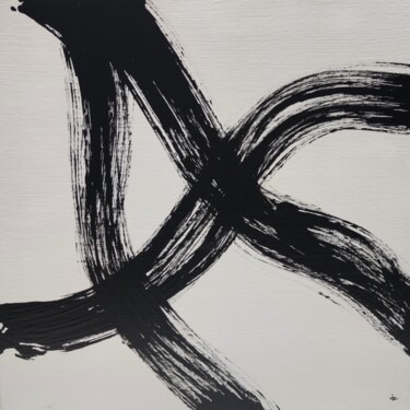 Painting titled "White and Black 3" by Jérémy Coutard, Original Artwork, Acrylic