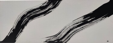 Malerei mit dem Titel "White and Black 4" von Jérémy Coutard, Original-Kunstwerk, Acryl